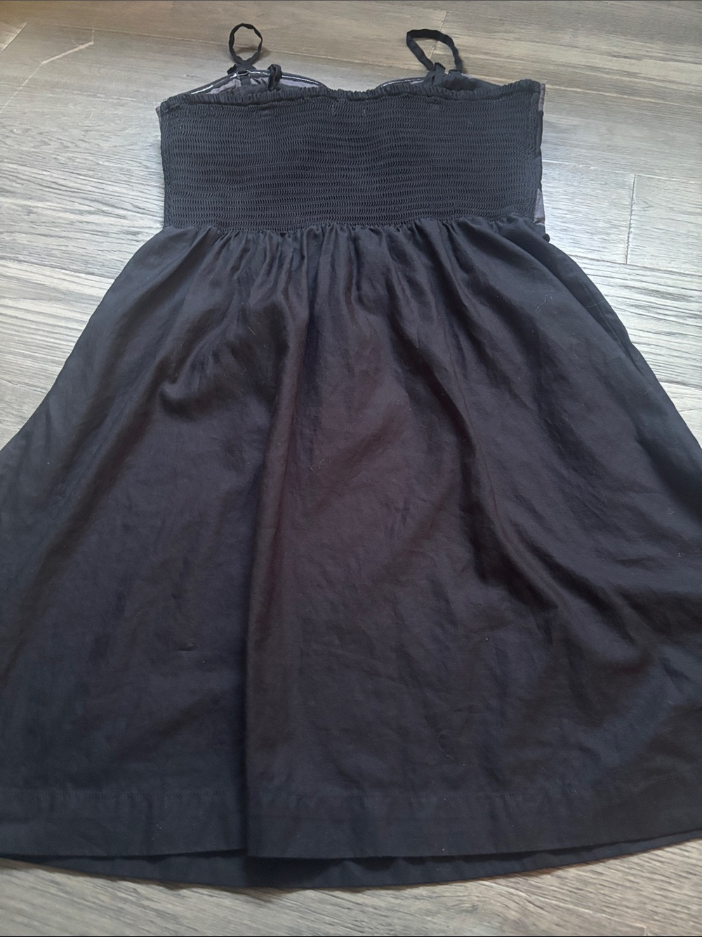 American Eagle | Y2K Babydoll Black Grey Mini Dress Corset Style Size 10 - Picture 11 of 13